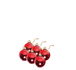 NATAL BOLA LISA 4CM NTB1002V VM C/6